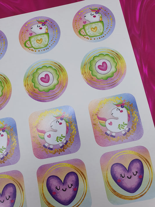 Unicorn Hello Magical Sticker Sheet