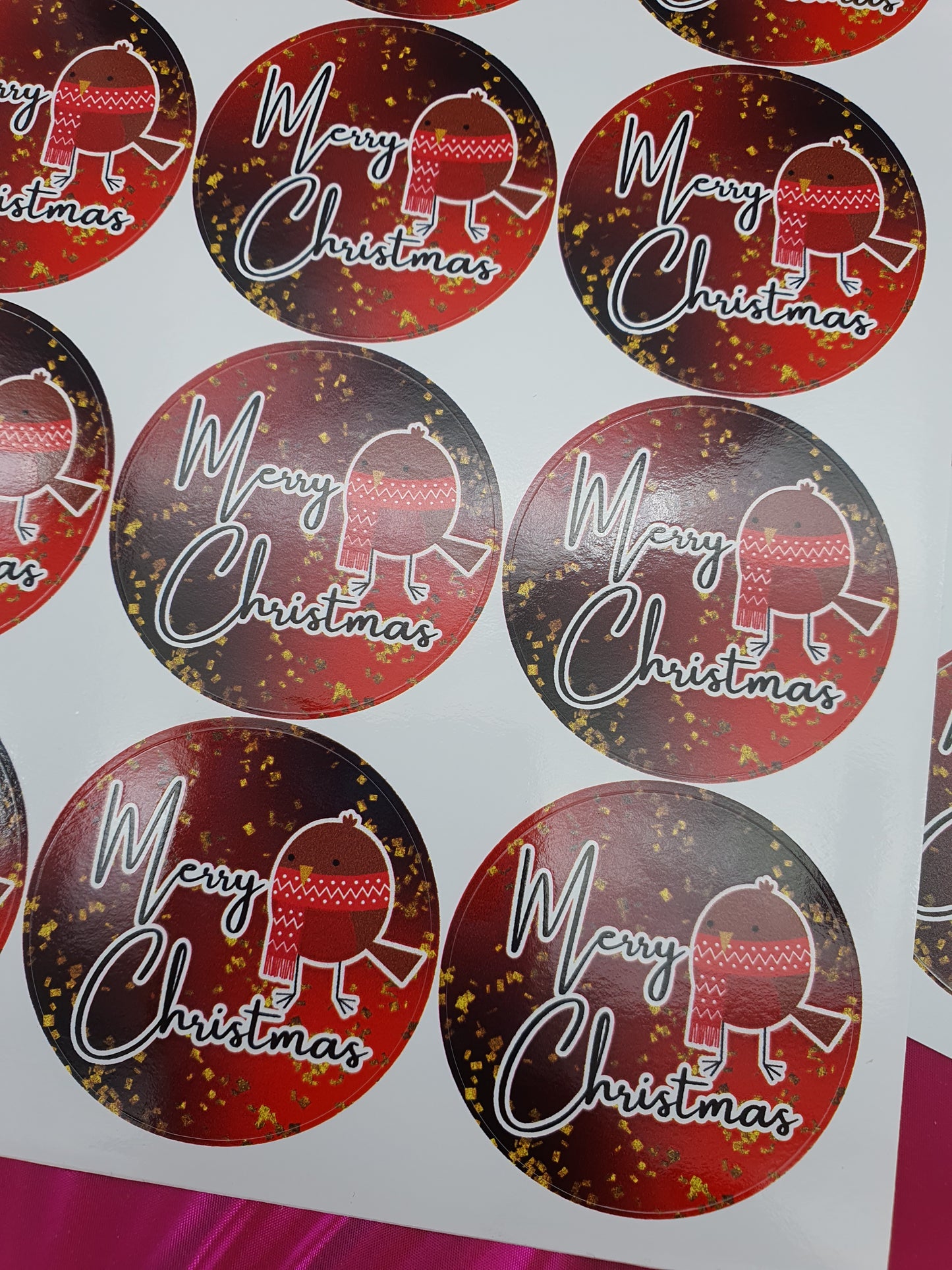 Merry Christmas - Robin  - Sticker Sheet