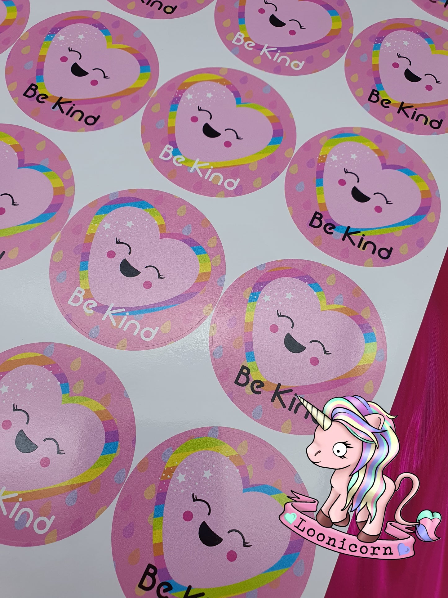 Be Kind Hearts - Sticker Sheet