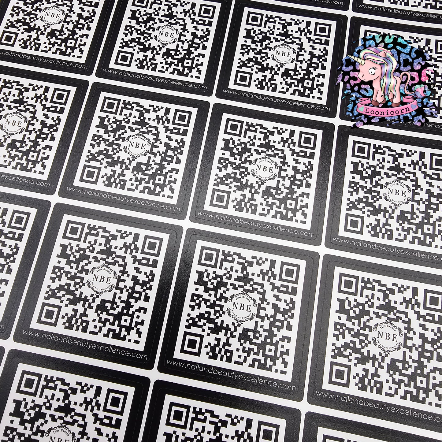 QR Code Sticker Sheets