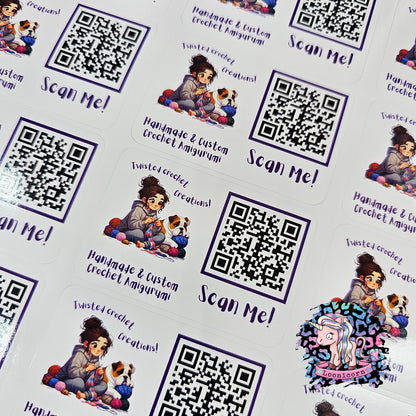 QR Code Sticker Sheets