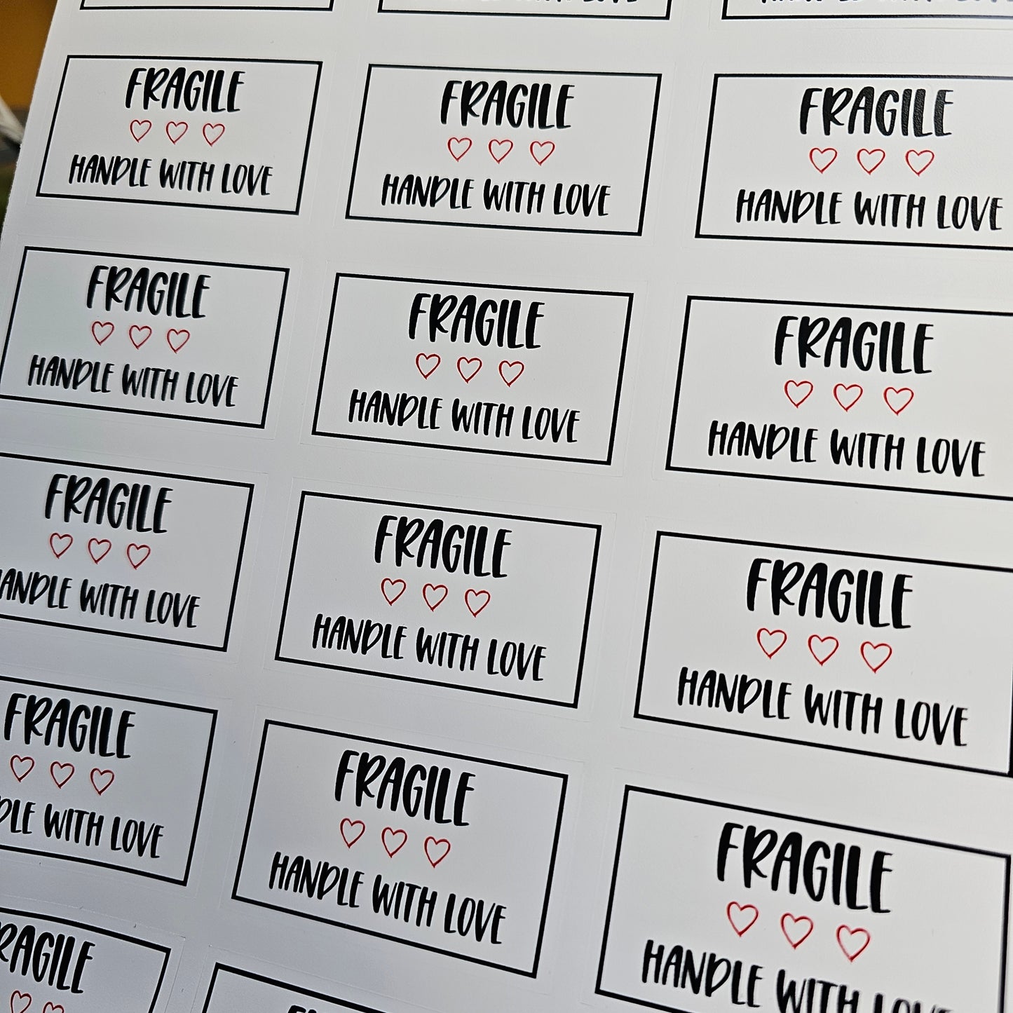 Fragile - Rectangular  - Sticker Sheet