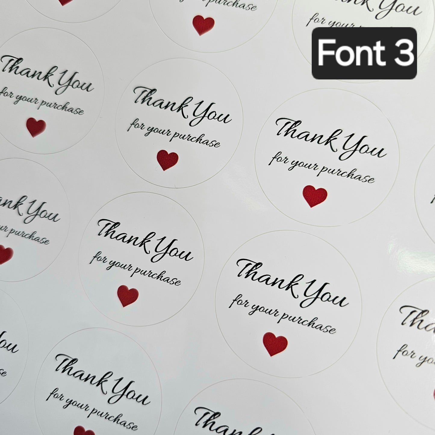 Thank You For Your Purchase  - Sticker Sheet