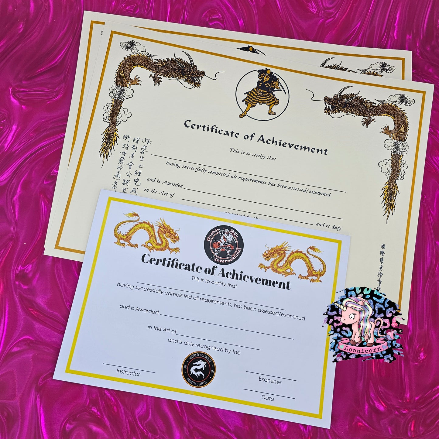 Certificates